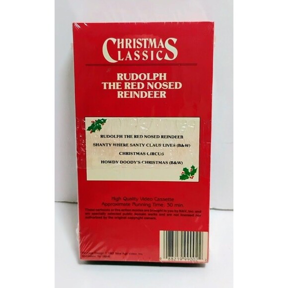 1987 NAV CHRISTMAS CLASSICS RUDOLPH THE RED NOSED REINDEER ANIMATED SEALED VHS - Picture 2 of 5